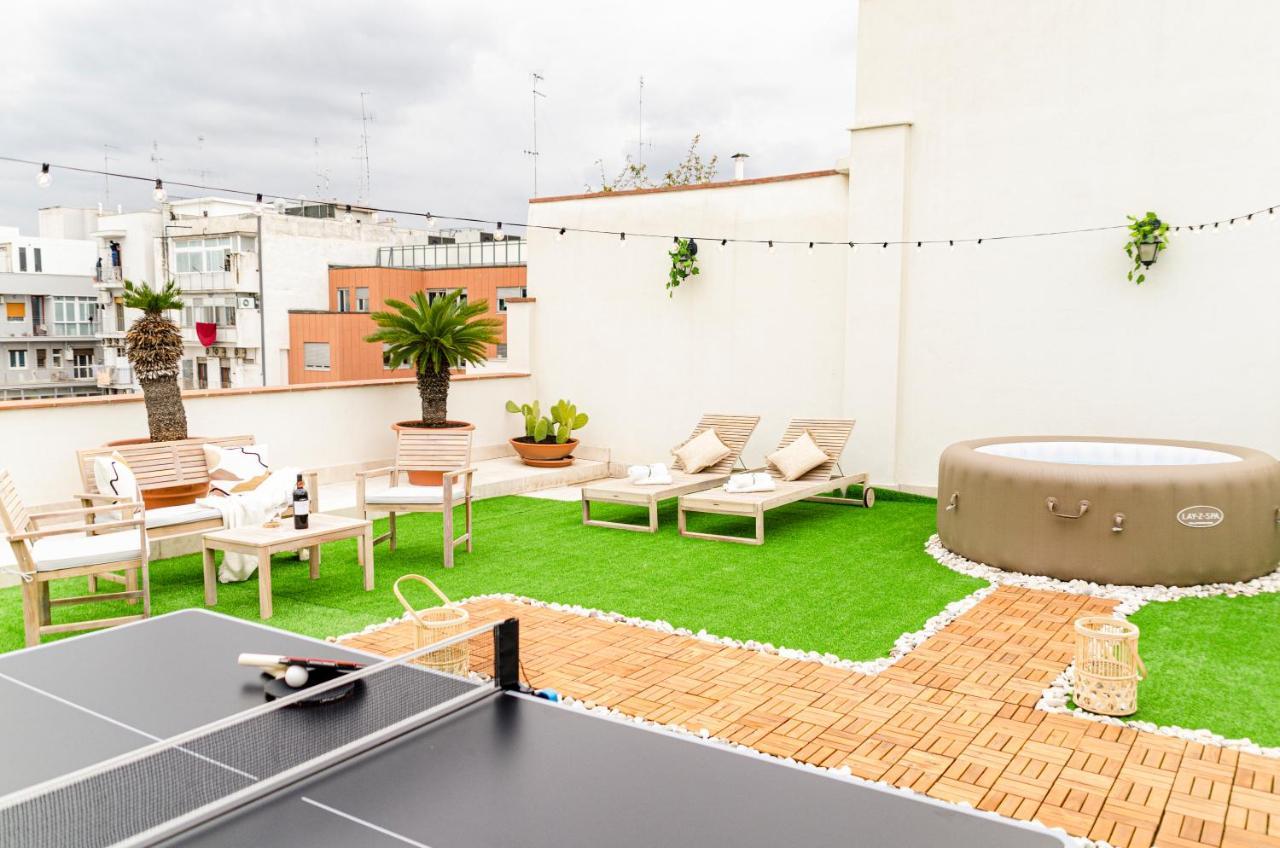 شقة Apulialux Private 100Mq Rooftop Oasis W Jacuzzi باري المظهر الخارجي الصورة
