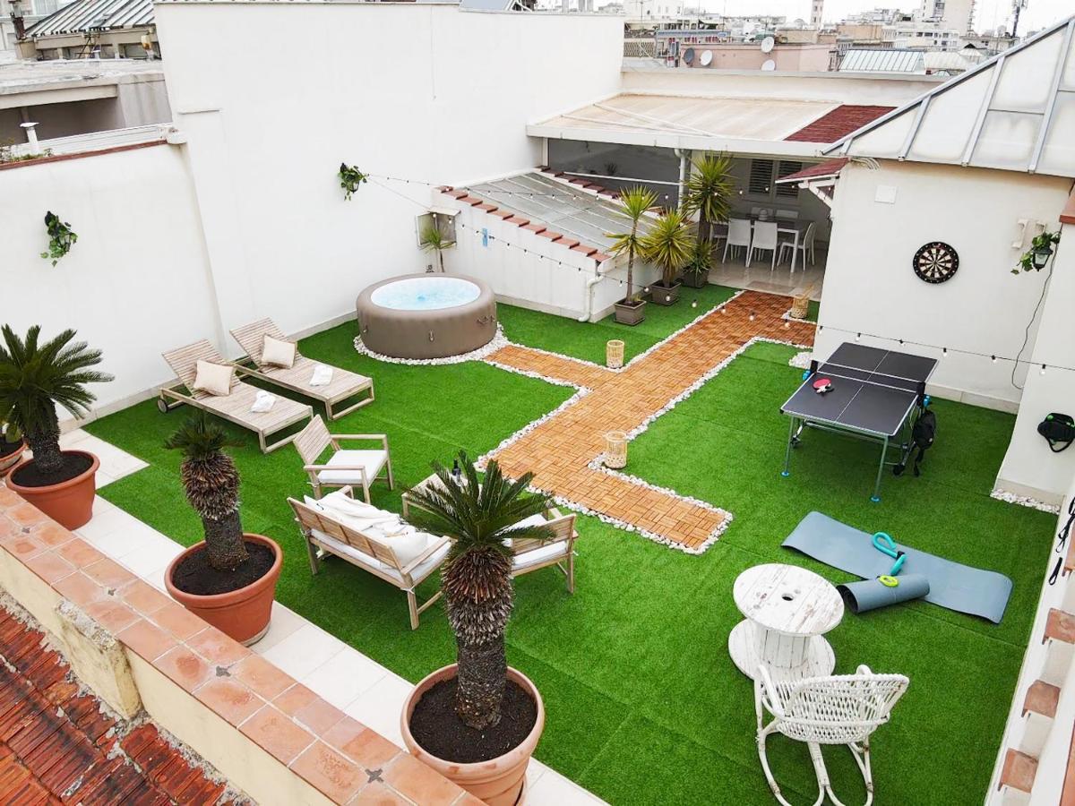 شقة Apulialux Private 100Mq Rooftop Oasis W Jacuzzi باري المظهر الخارجي الصورة