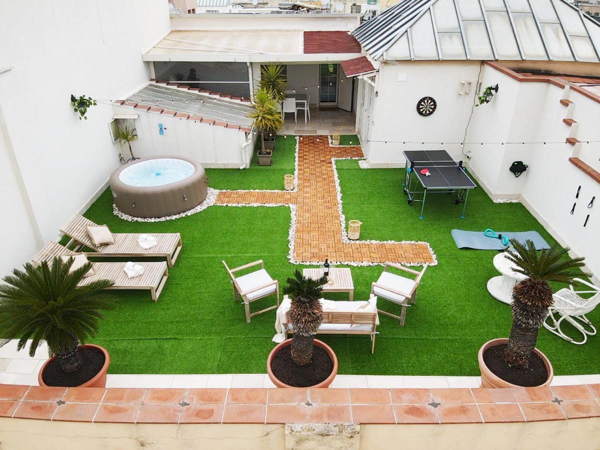 شقة Apulialux Private 100Mq Rooftop Oasis W Jacuzzi باري المظهر الخارجي الصورة