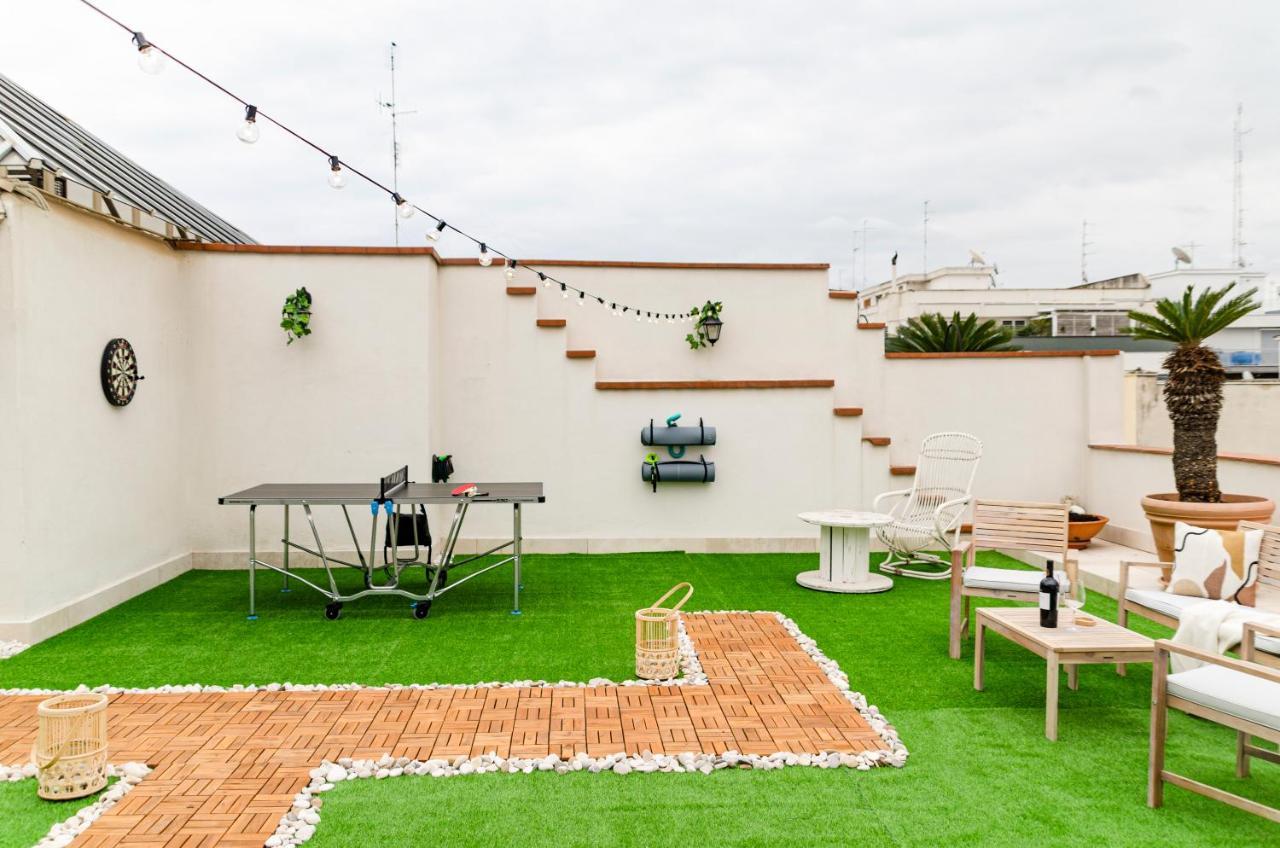شقة Apulialux Private 100Mq Rooftop Oasis W Jacuzzi باري المظهر الخارجي الصورة